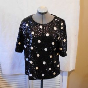 J Crew Sequin Top Size L